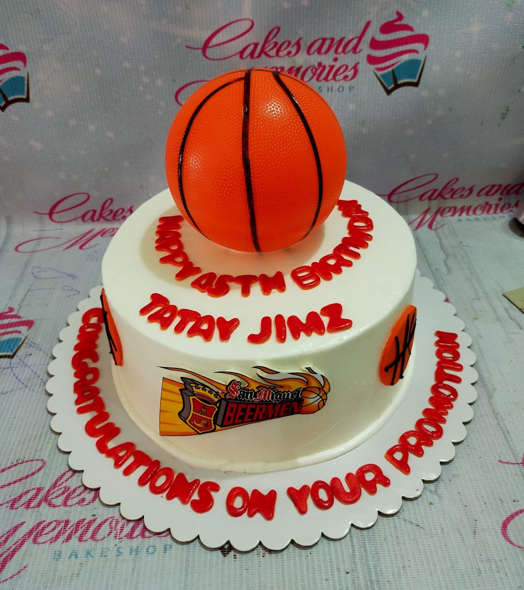 Basketball orange drip -Cake – Lushcups Designer Cupcakes