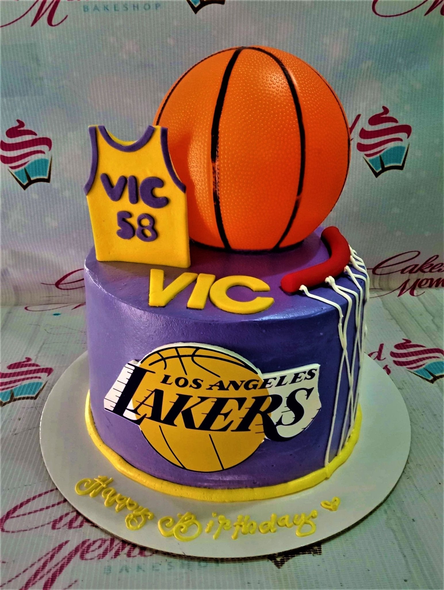 Basketball Cake - 1133 – Cakes and Memories Bakeshop