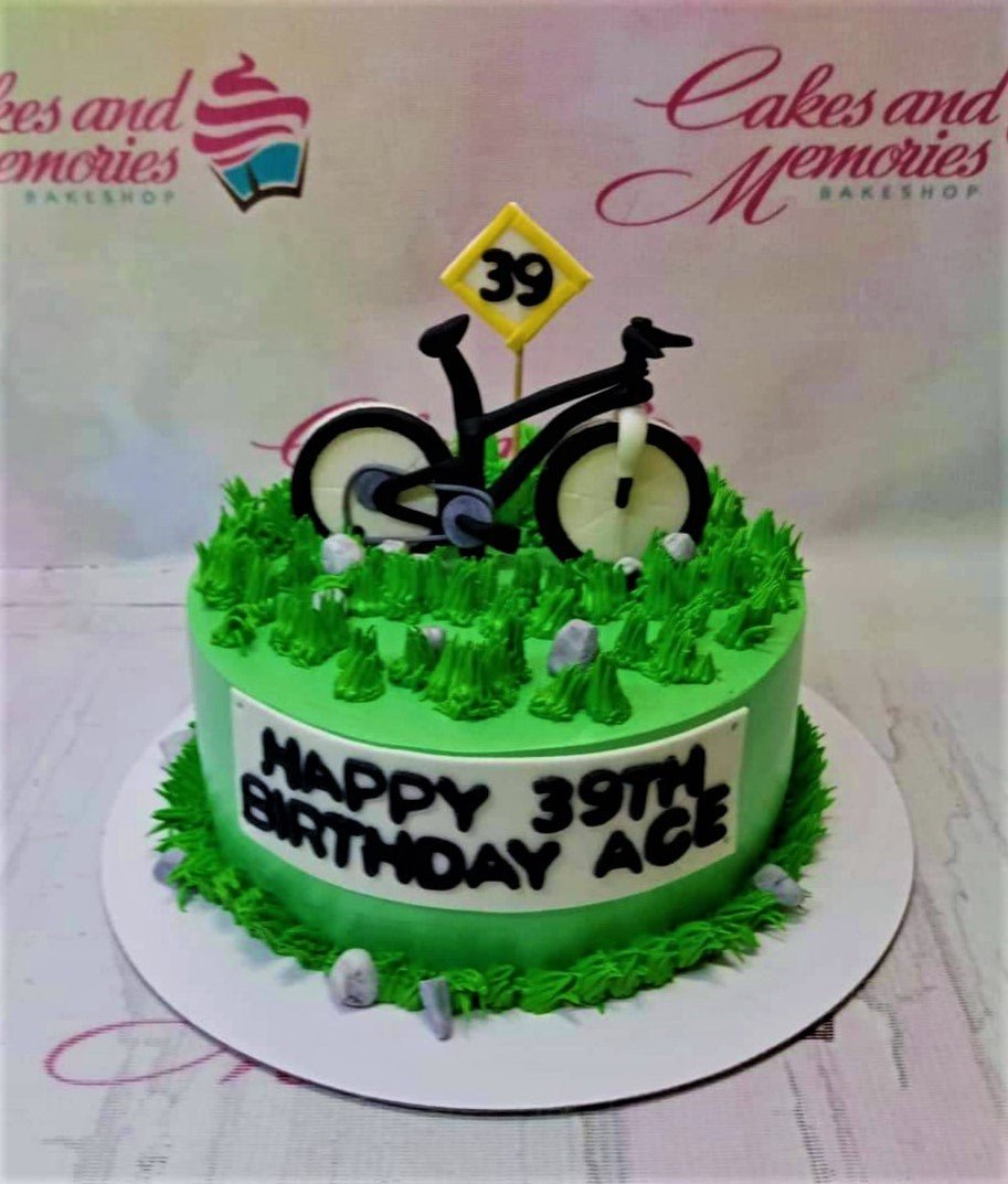 Happy Birthday Cake Topper Decorations with Motorbike for Motorcycle Rider  Theme Picks for Racing Bicycle Party Decor Supplies : Amazon.in: Grocery &  Gourmet Foods