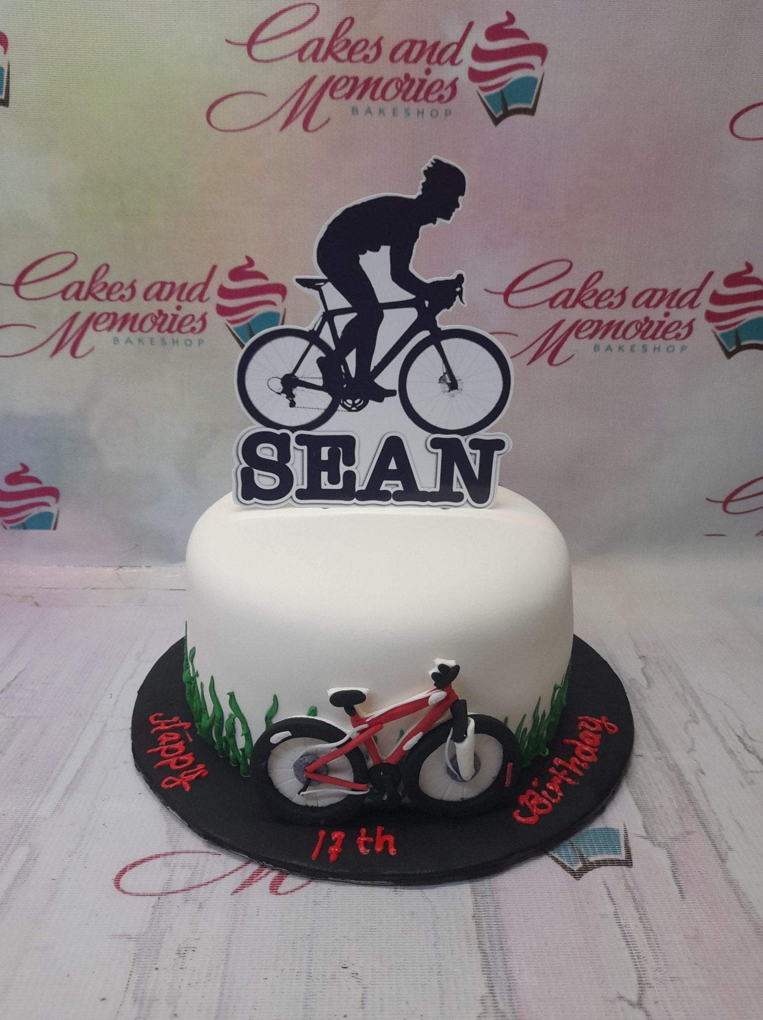 Bicycle Cake Topper | Bike Cake Decoration | Laser Cut Acrylic Topper |  Gifting Knot