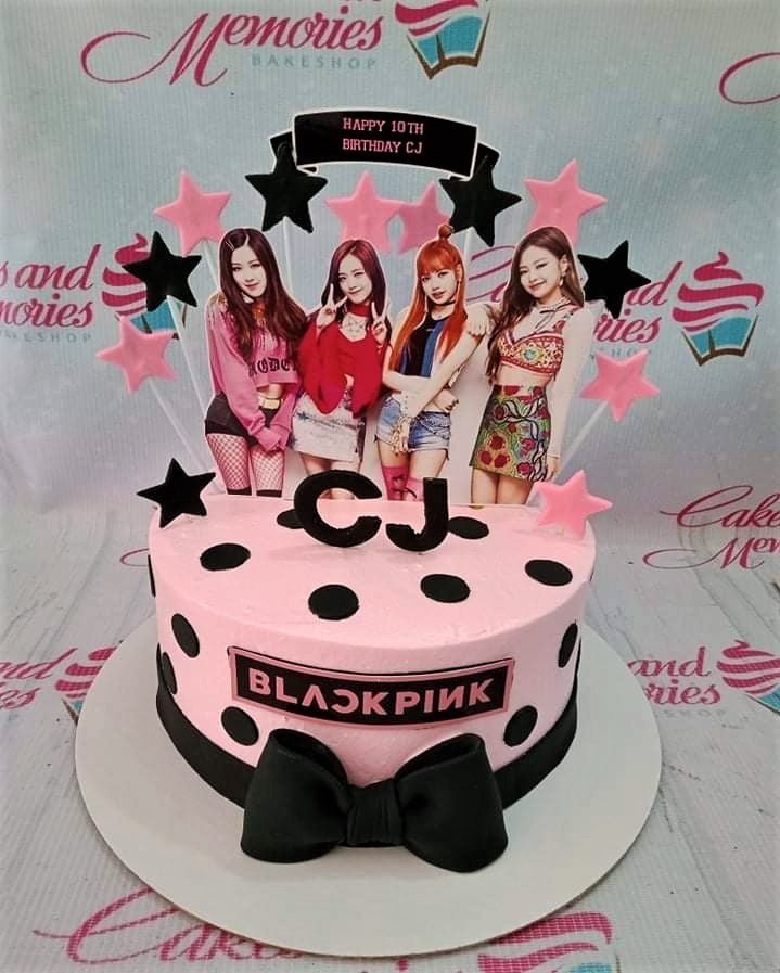 Black pink theme cake /cake for girls | Pink birthday cakes, Simple cake  designs, Cake