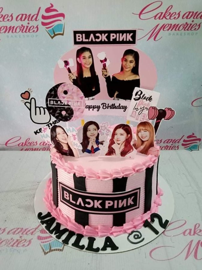 Korean Kpop Black Pink Cake