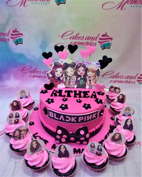 Black Pink Theme Cake Designs & Images