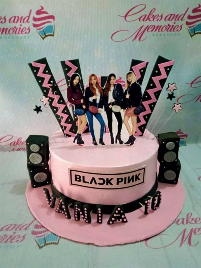Black Pink Kpop band theme cake - Decorated Cake by Sweet - CakesDecor