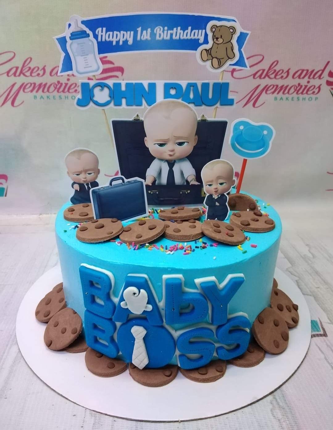 Baby is the Boss Cake SG / Little Men cake / Little gentlemen cake SG -  River Ash Bakery