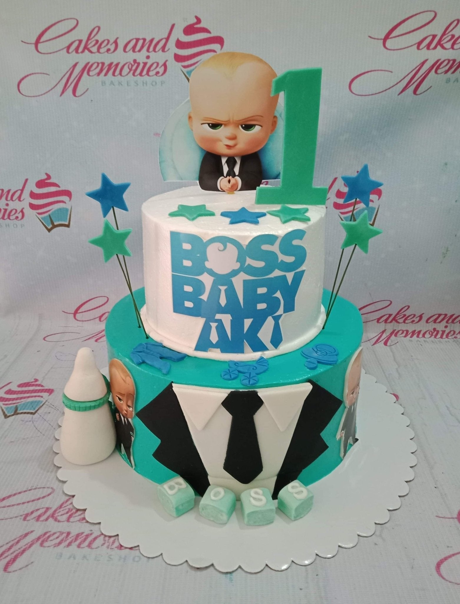 INNORU Boss Baby One Birthday Cake Topper, Baby Boy 1st Birthday Cake  Decor, Baby Shower, Gender Reveal Party Decoration Supplies, Black Glitter  price in Saudi Arabia | Amazon Saudi Arabia | supermarket kanbkam