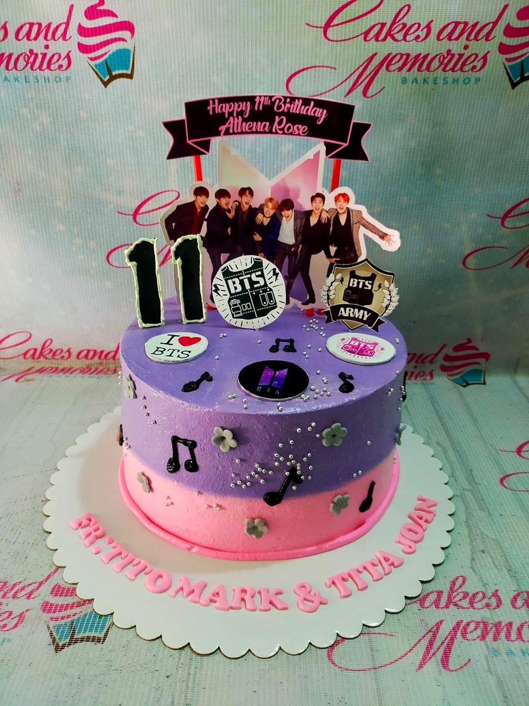 BTS Theme Happy Birthday - Graphic Cake Topper 5 Inch – EBAKE