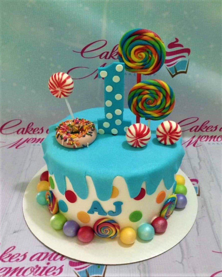 Candy Themed Birthday Cake - Rose Atwater