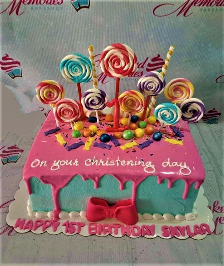Sweet 16 Candyland Birthday Cake – Blue Sheep Bake Shop