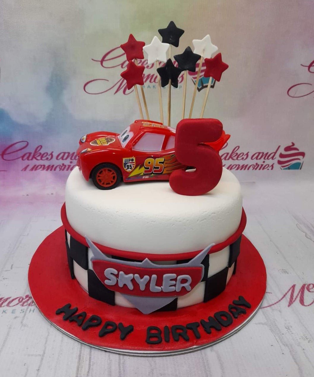 Car Themed Cake 2nd Birthday - Decorated Cake by - CakesDecor