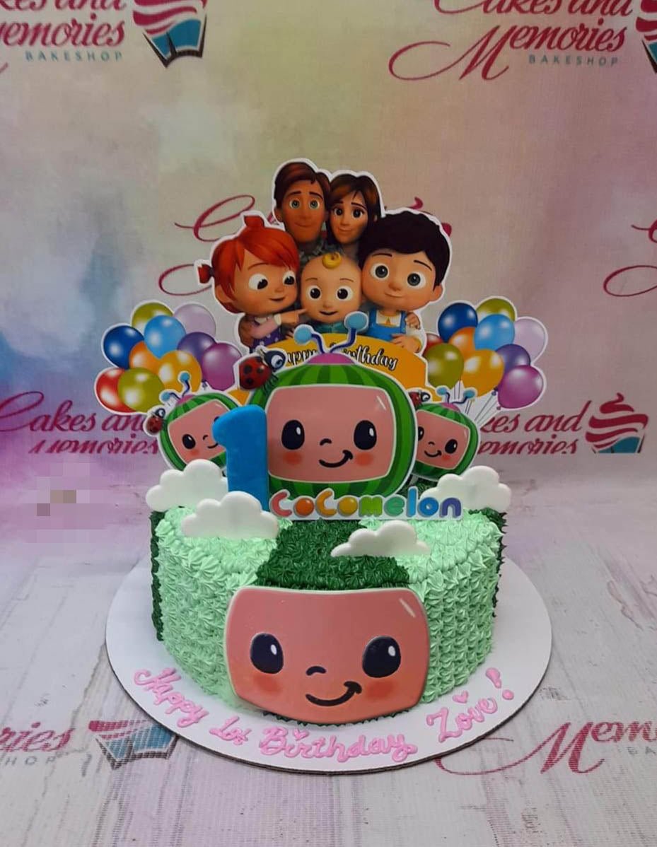 Cocomelon Themed drip cake – Zara Cakes