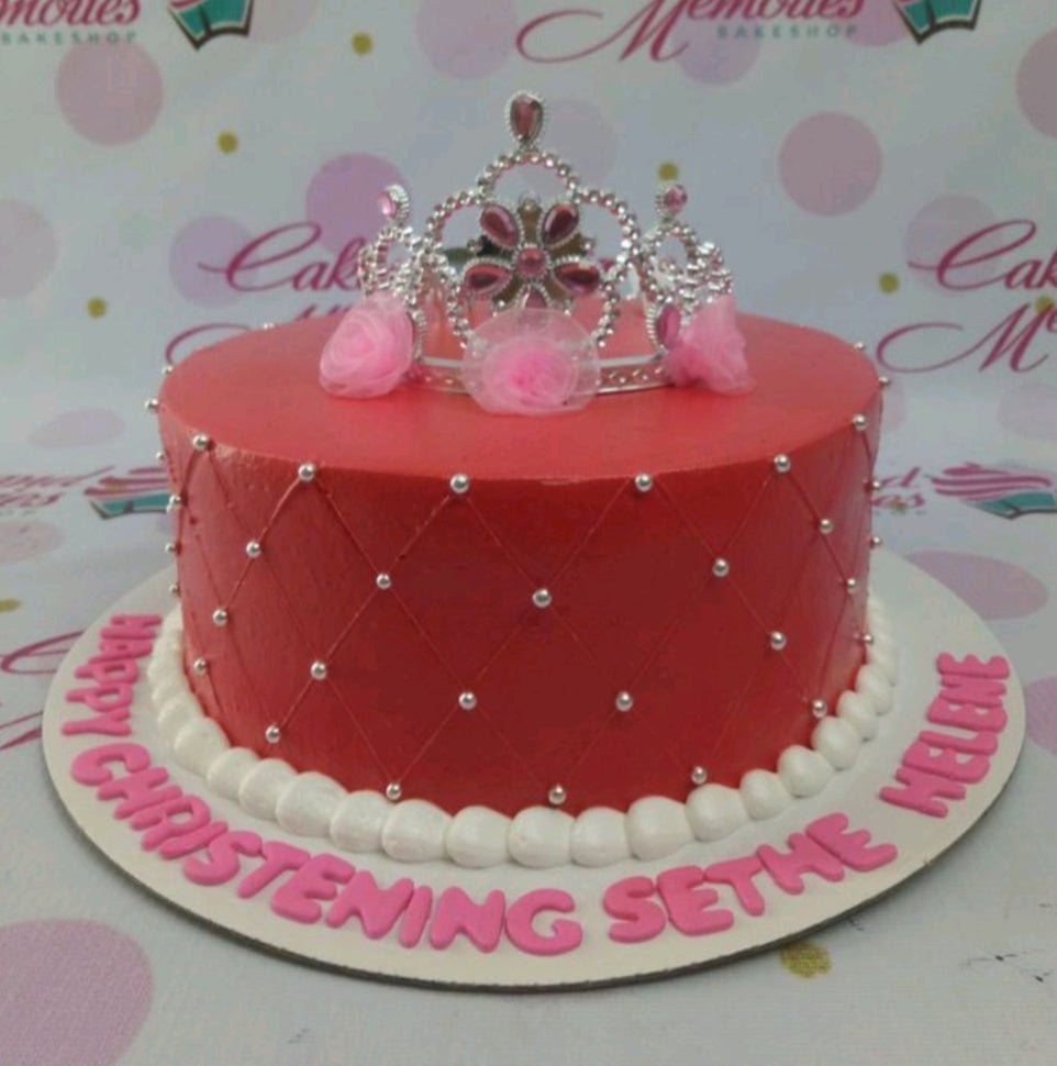 Princess Theme Fondant cake with 3D Edible Crown - B0409 – Circo's Pastry  Shop