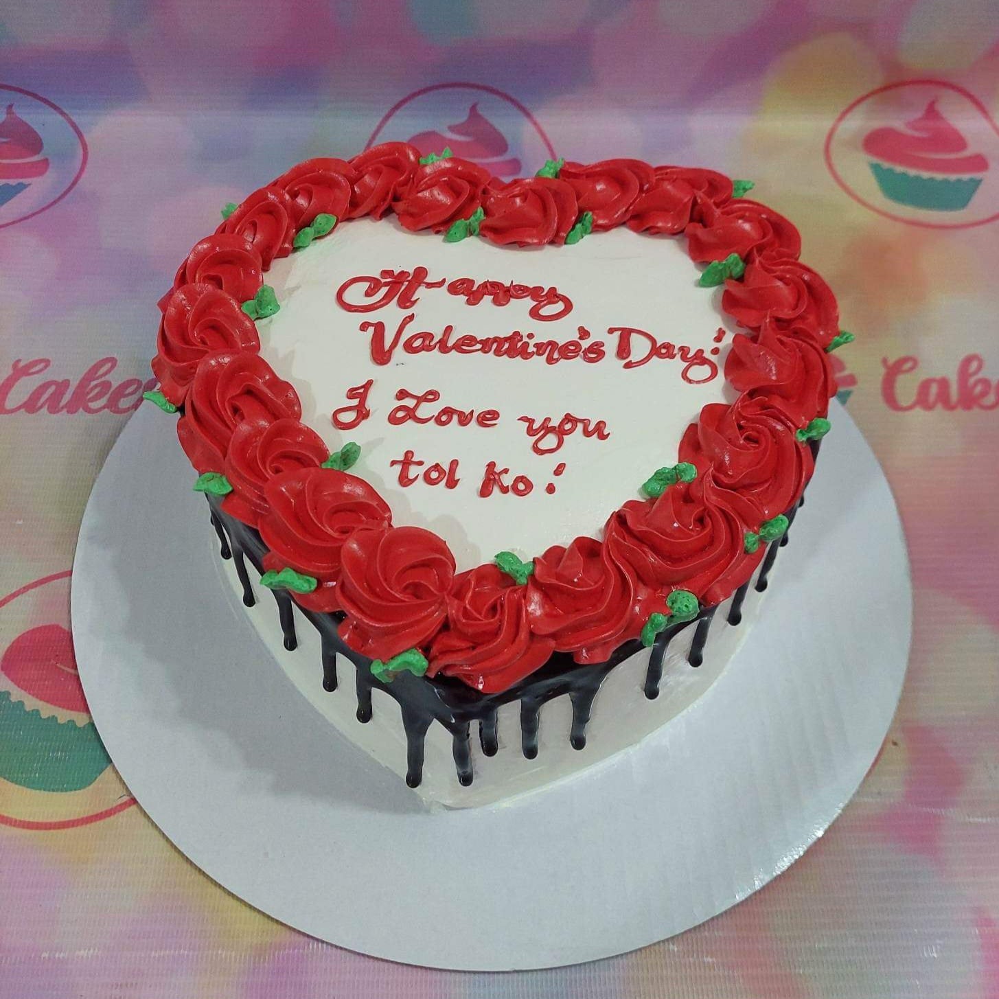 Simple Valentine's Cake | Valentine cake, Valentines day cakes, Valentines  food