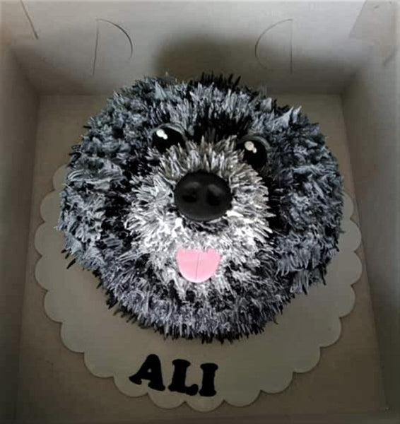 Black sales dog cake