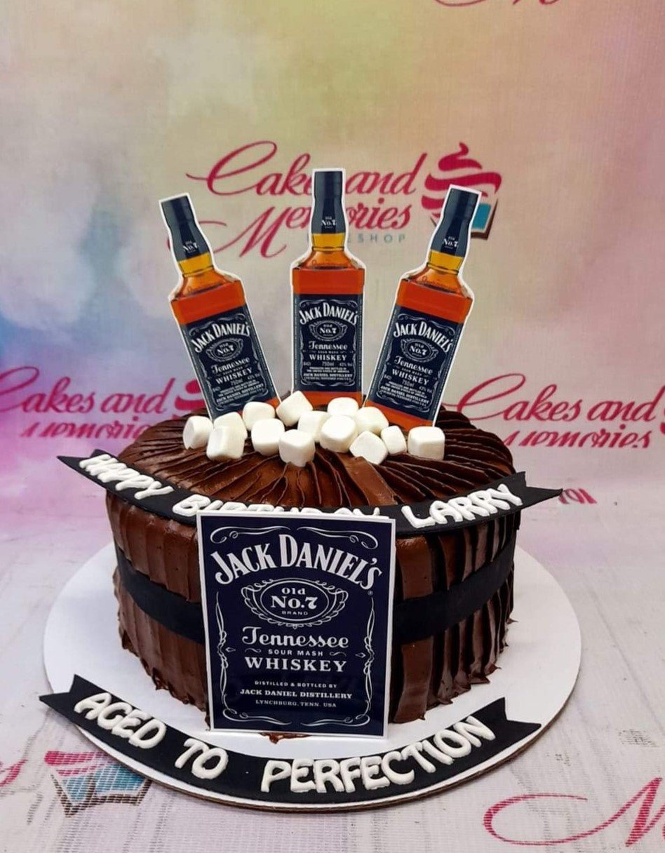 Alcoholic Caramel Drip Birthday Cake | Baked by Nataleen