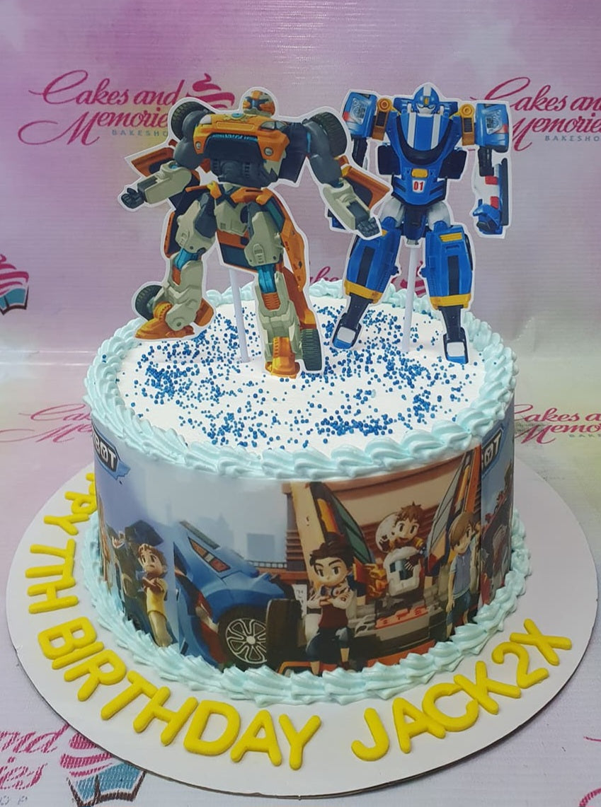 ninie cakes house: Tobot X & Y Birthday Cakes with Edible Image
