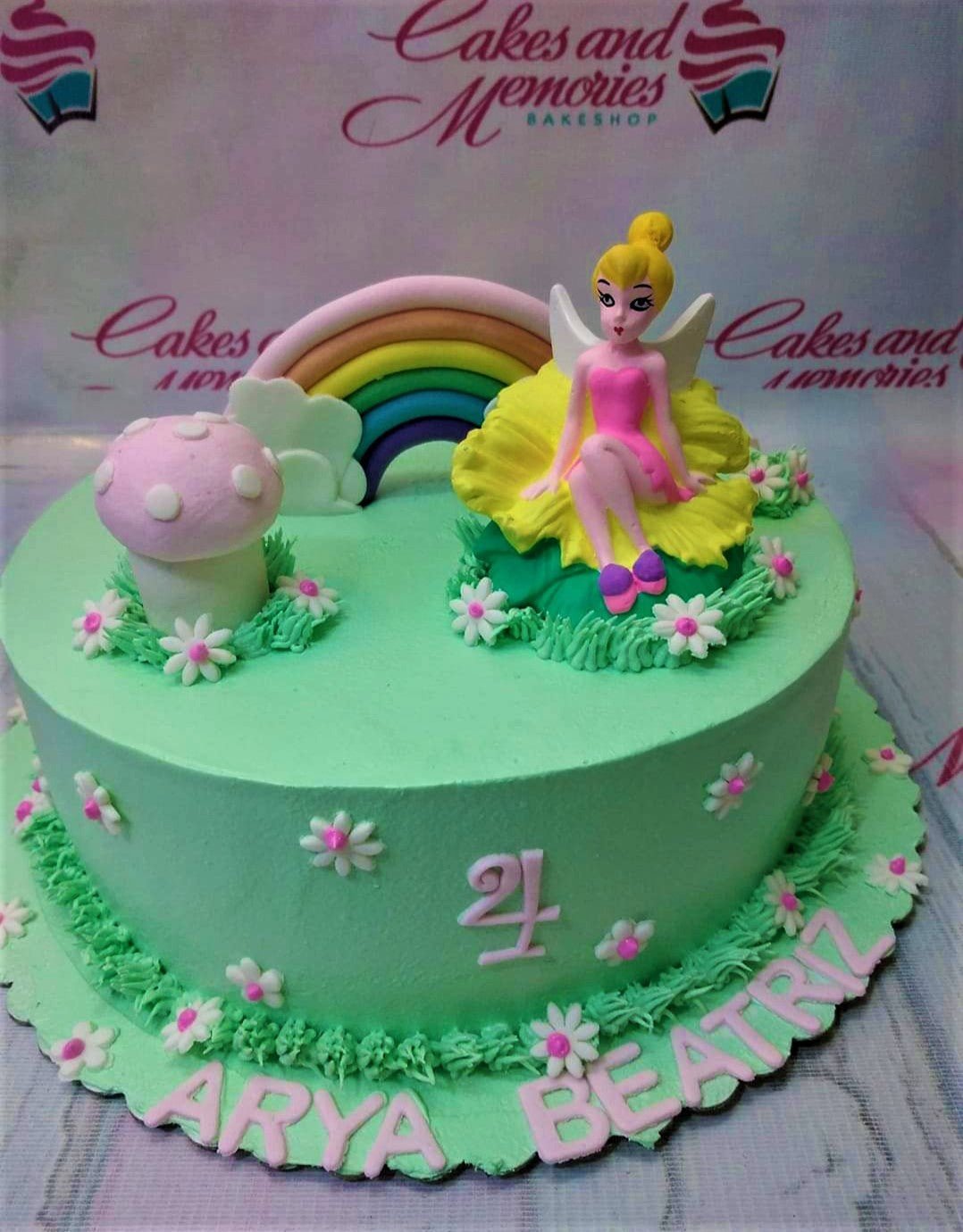 Tinkerbell Smash Cake With Cupcakes - CakeCentral.com