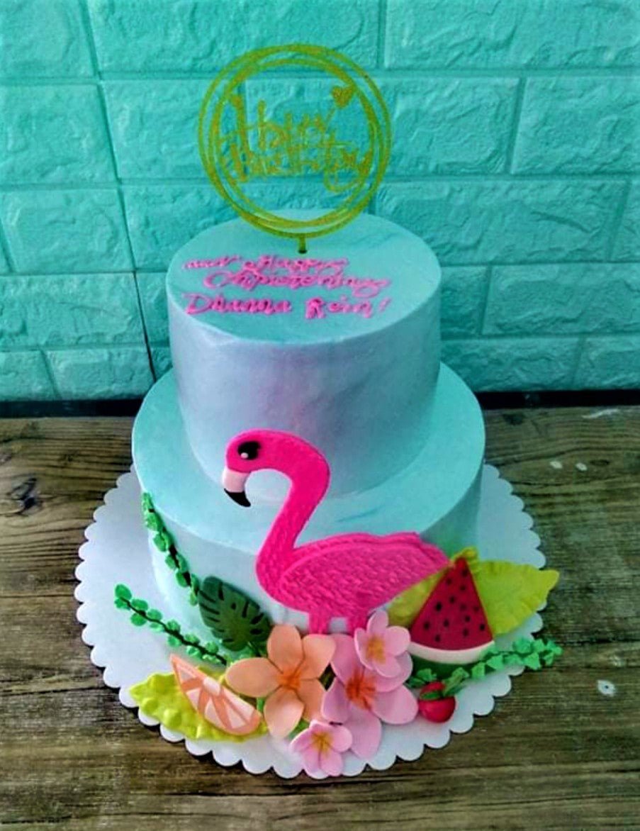1pc Flamingo Birthday Cake Topper | SHEIN