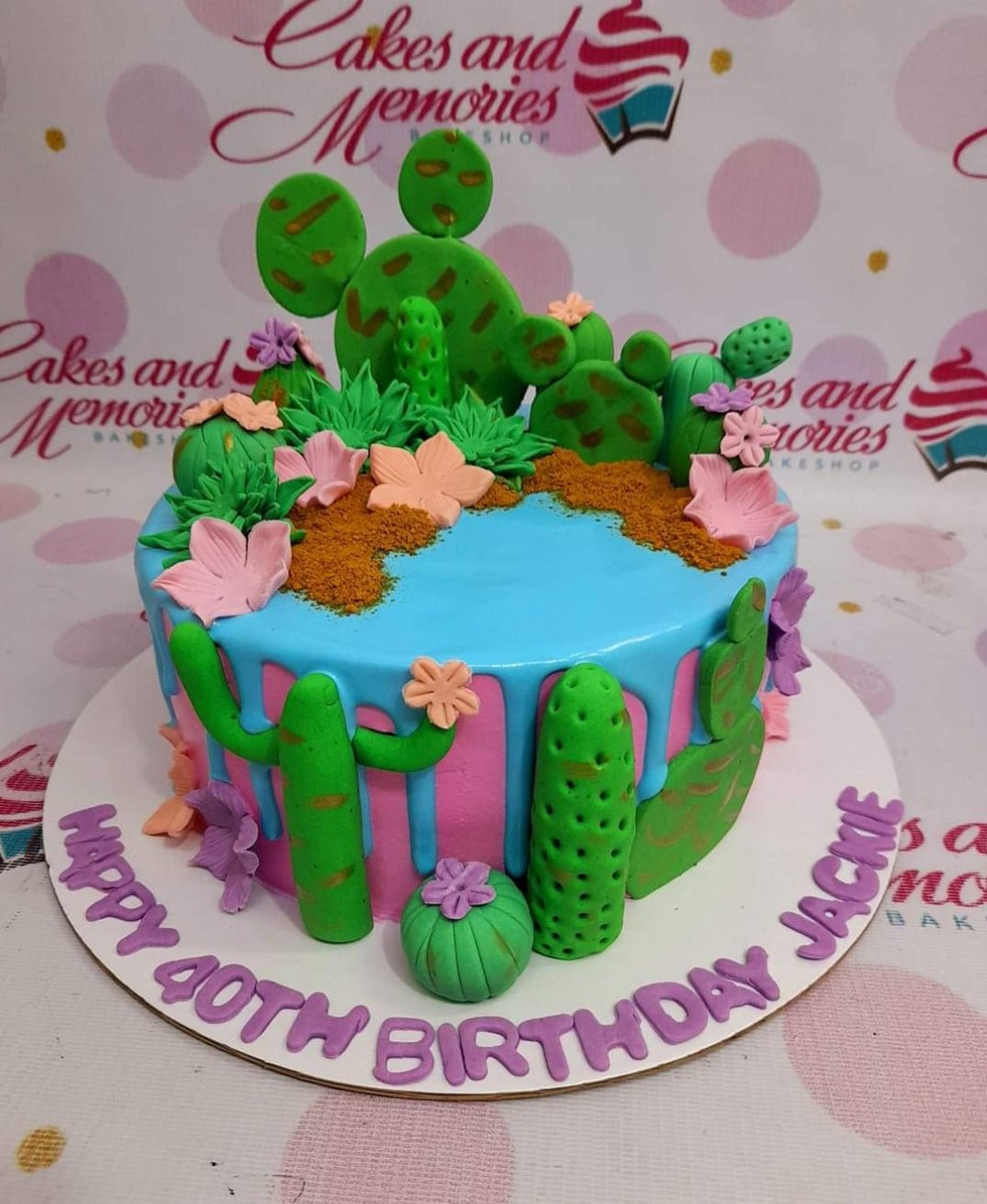 Cactus Cacti Cake Cakes Birthday Custom, Food & Drinks, Homemade Bakes on  Carousell