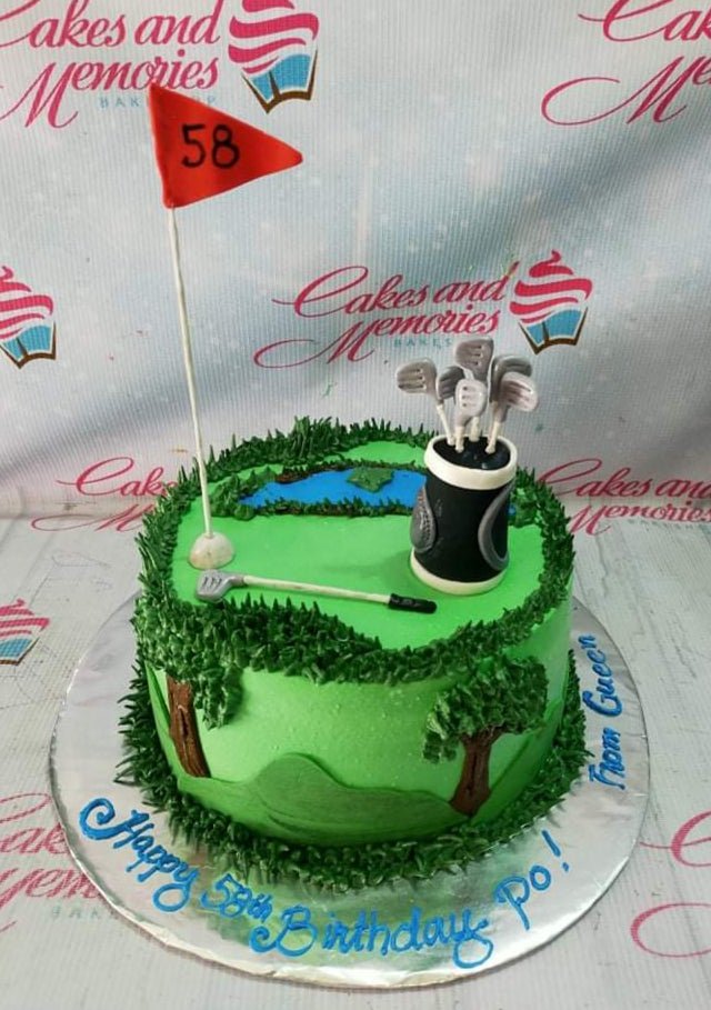 Go Crazy Golf Birthday Cake - Karen's Cakes