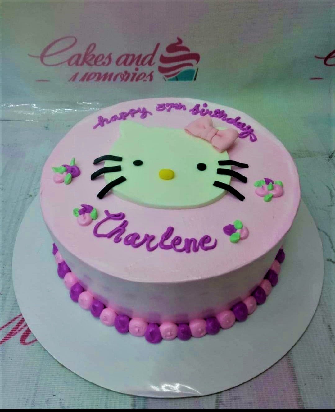 Hello Kitty pink birthday cake