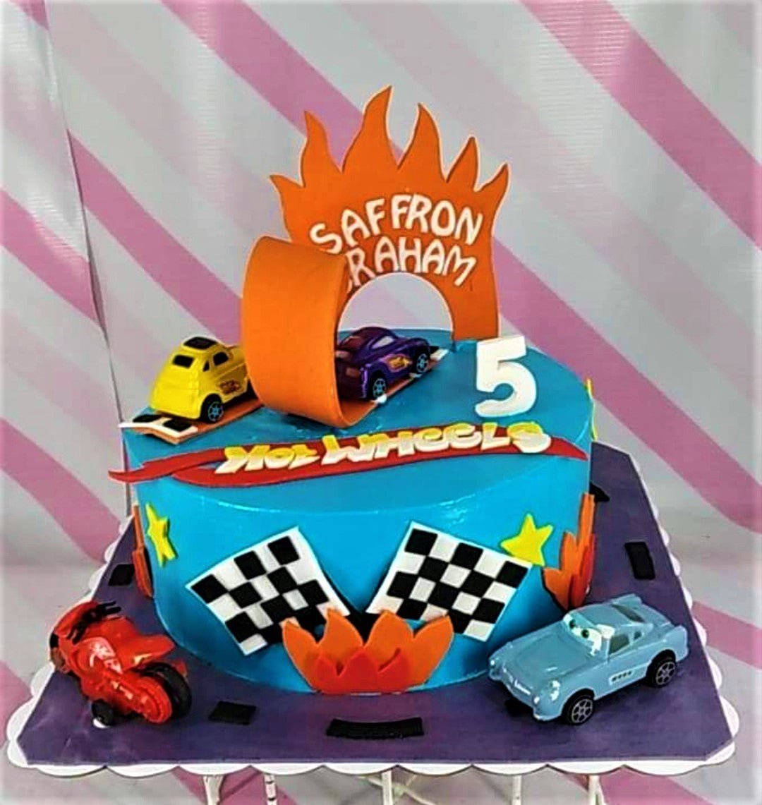 Wonky Hot Wheels Birthday Cake
