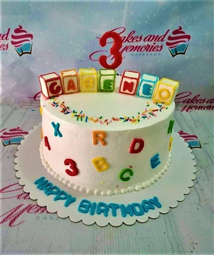 Letters Num Cake 1106 – Cakes and Memories Bakeshop