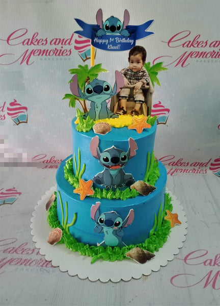 The Sensational Cakes: Lilo and Stitch Boy Birthday Theme 3D Cake Singapore  #Stitch3DCake #BeachTheme