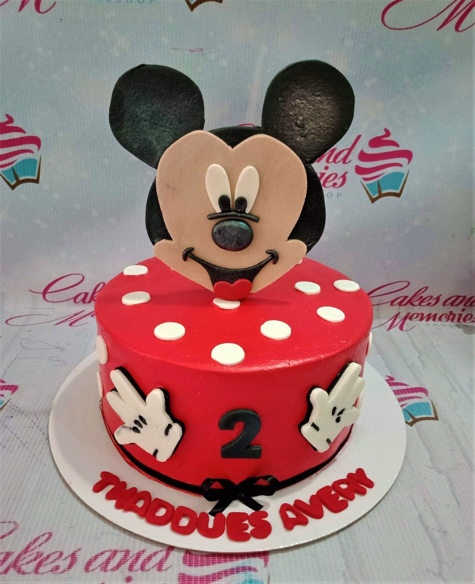 Buy Mickey Mouse Birthday Age Cake Bunting Topper Oh Two-dles Online in  India - Etsy