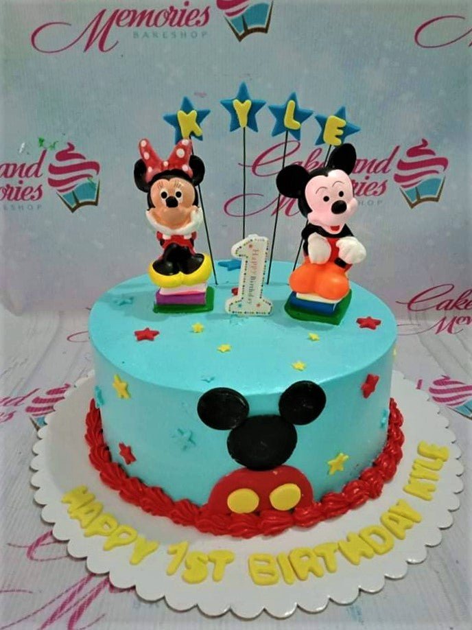 Baby Mickey Mouse First Birthday Cake CB-NC597 – Cake Boutique