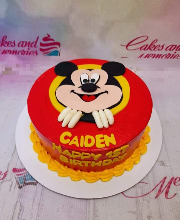 Blue Mickey BIRTHDAY 11.15 SALE Cake, A Customize BIRTHDAY 11.15 SALE cake