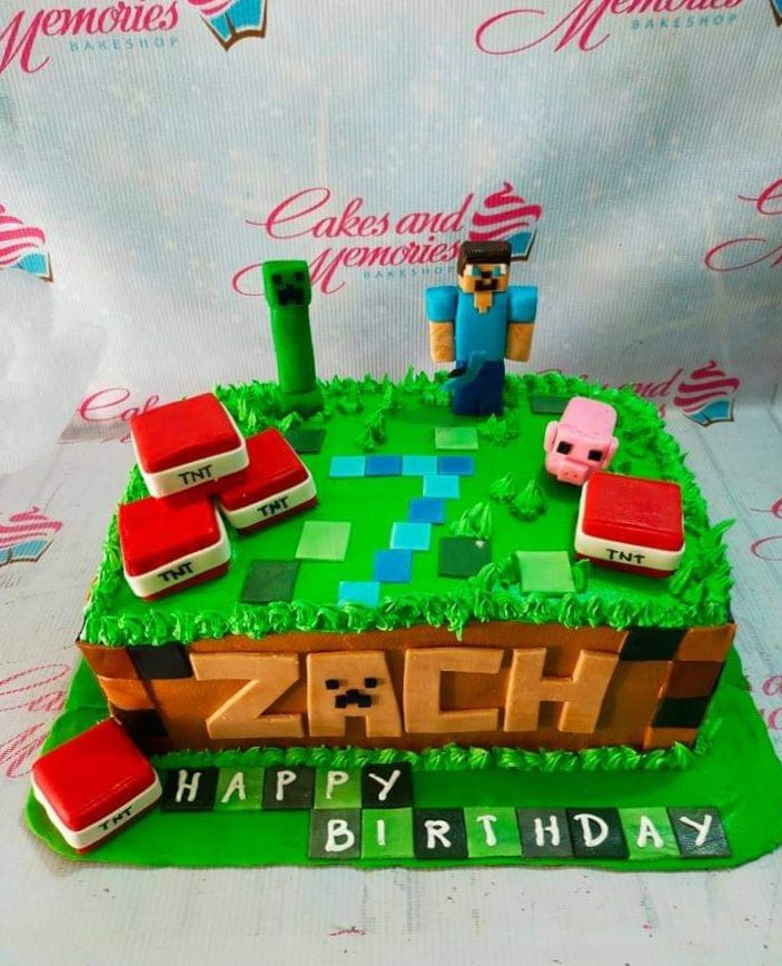 Minecraft Zombie cake! Sour cream... - Orange Nose Cakery | Facebook