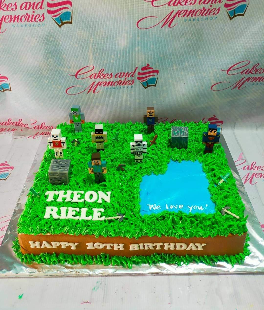 Minecraft Edible Icing Cake Wrap Minecraft Cake Theme - Etsy Hong Kong