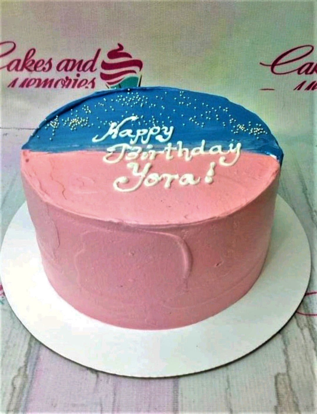 Watercolor Pink and Blue cake | Blue birthday cakes, Pink birthday cakes,  Purple cakes