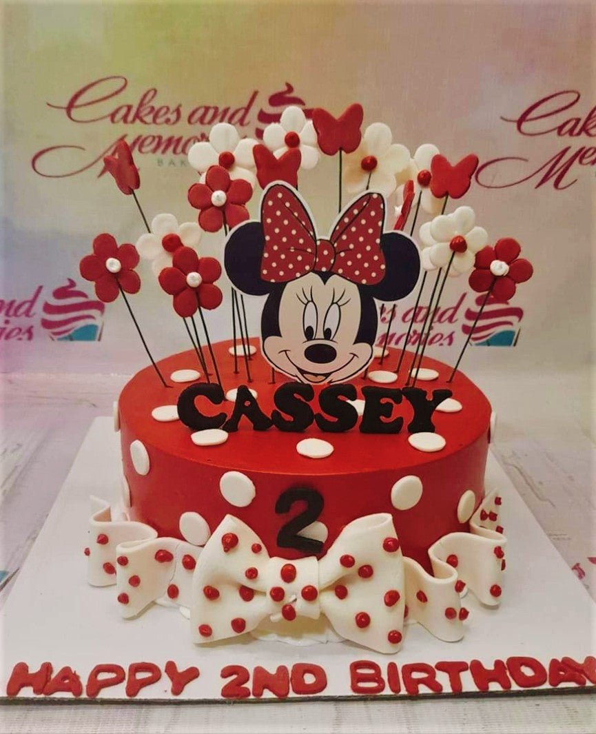 Minnie Mouse Polka Dot Birthday Cake | Baked by Nataleen