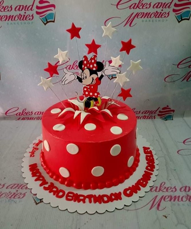 Minnie Half Birthday Cake Customised by Kukkr Home Bakers