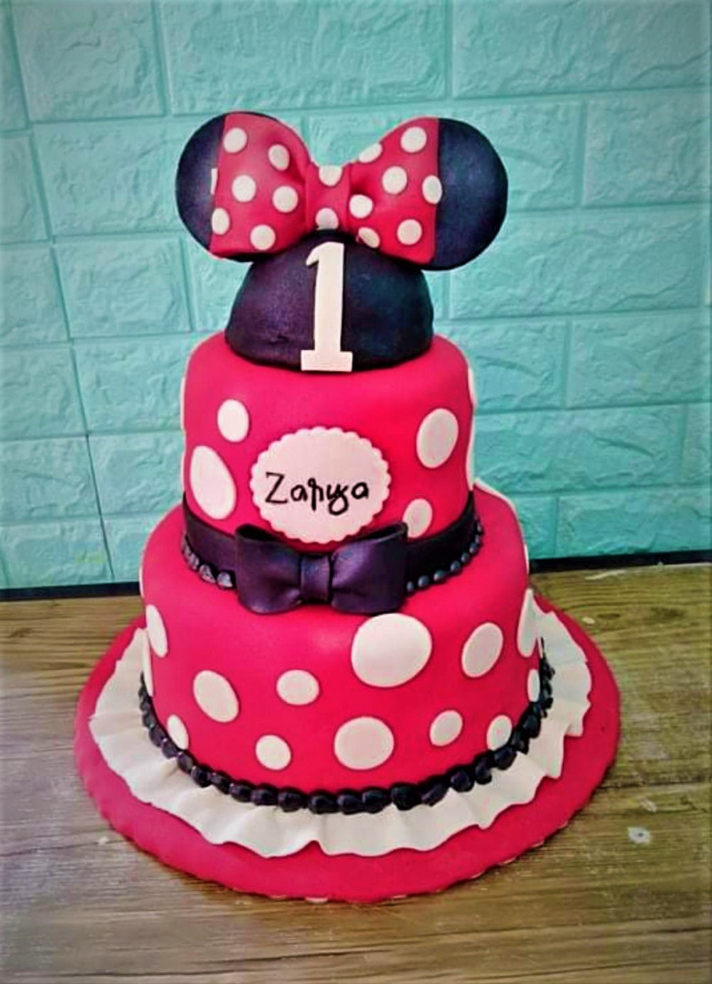 Minnie Mouse 2 Tier Birthday Fondant Cake 5 Kg : Gift/Send Single Pages  Gifts Online HD1122863 |IGP.com