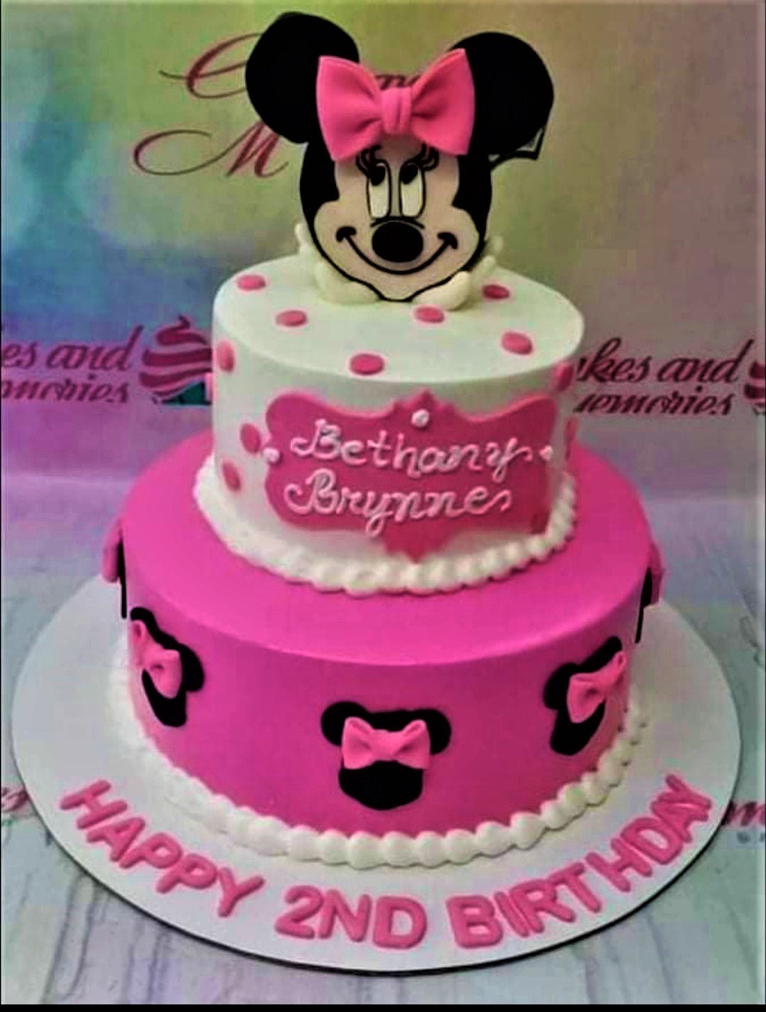 Katie Young's Cakes - Minnie Mouse is always a cute cake design for a 1  year old #katieyoungscakes #babycakes #1stbirthdaycake #minniemouse #disney  #cake #babygirl #baby #party #birthday #kidscakes #childrensparty  #ipswichcakes #brisbanecakes ...