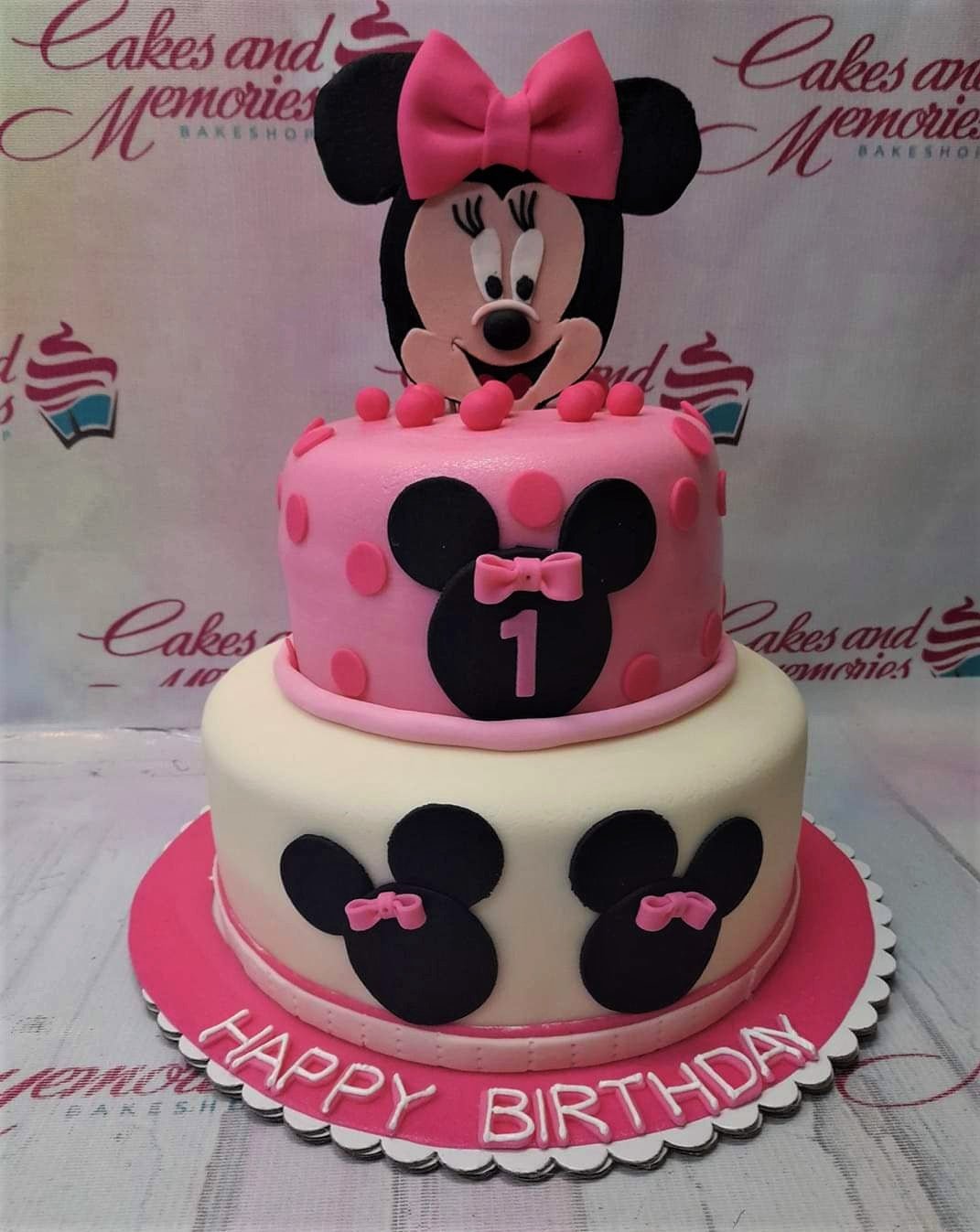 Shop for Fresh 2 Tier Mickey Mouse Fondant Cake online - Amer