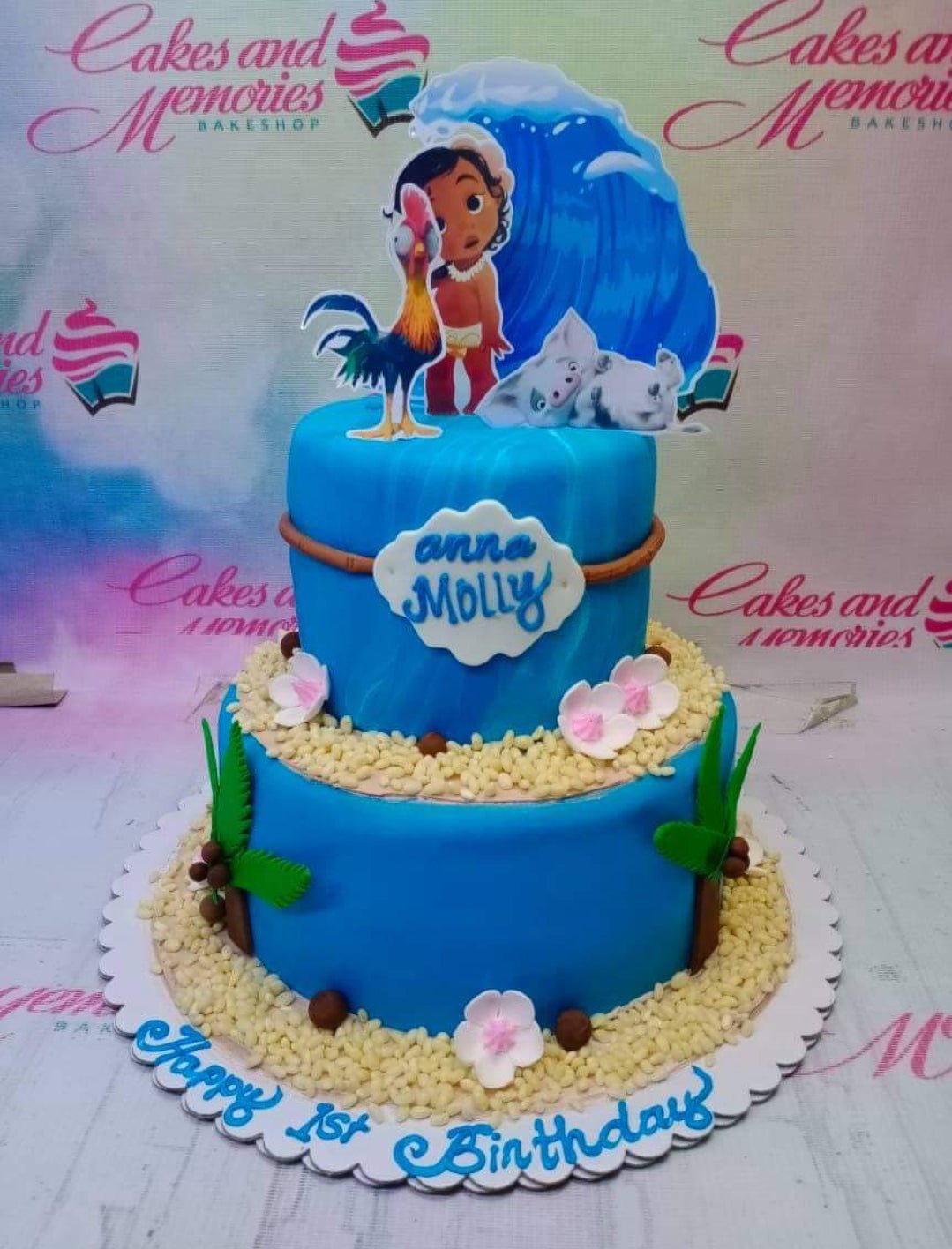 TX Moana Theme Tropical Birthday Baby Moana baby 1st birthday Luau Acrylic  Cake Topper For Party Decorations Supplier - AliExpress