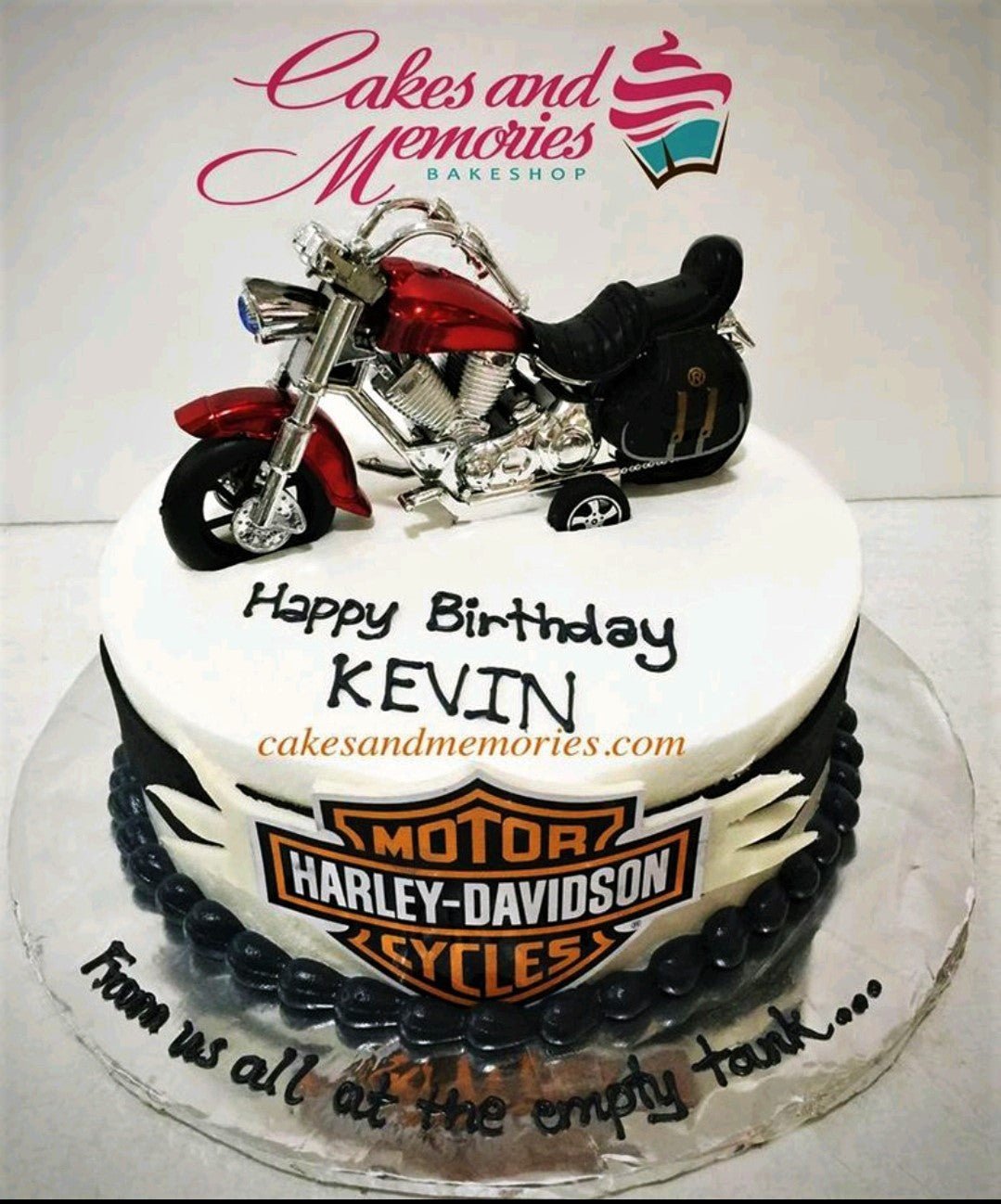 3D lying down Harley Davidson Motorbike shaped cake | Flickr