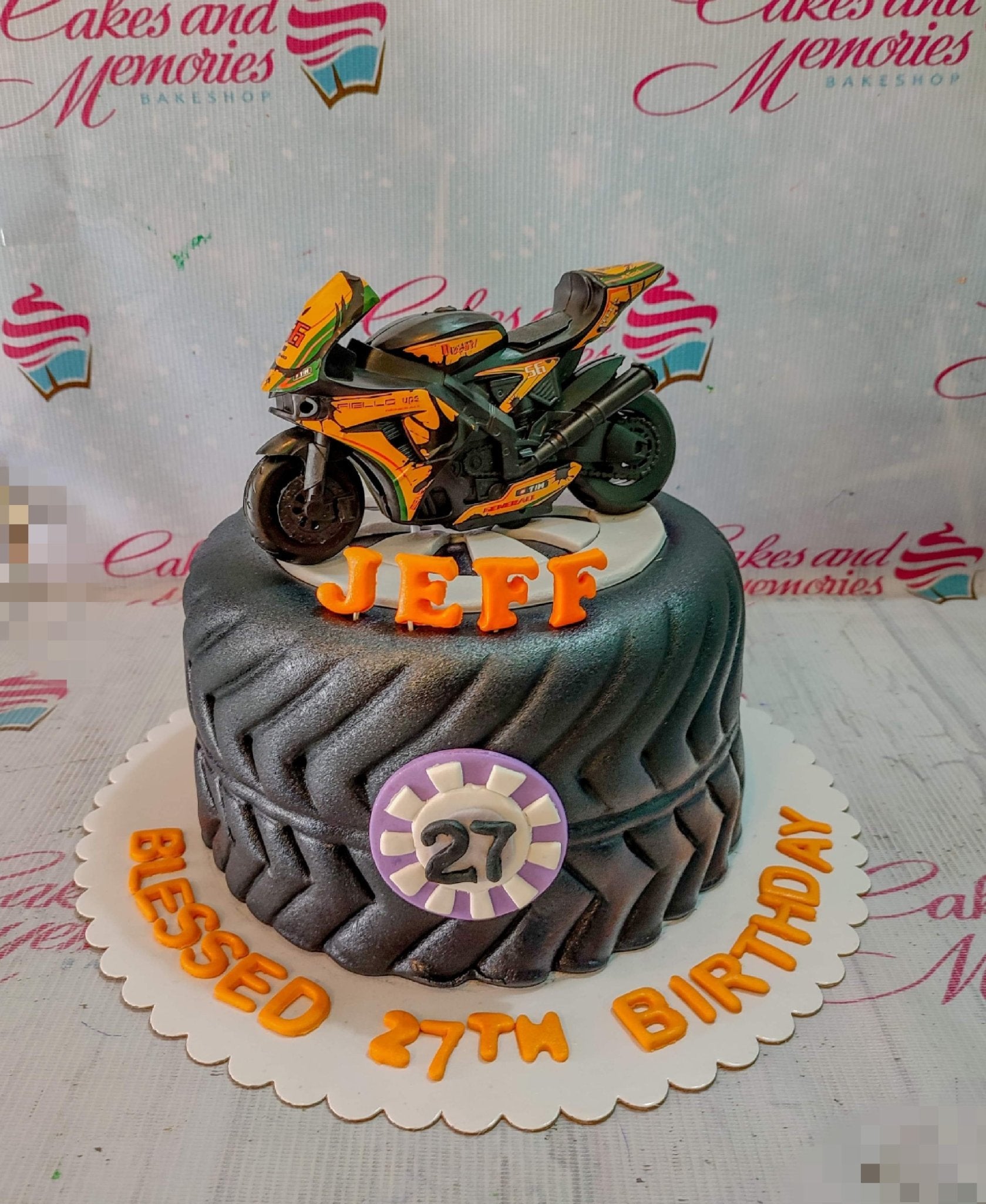 3D bike cake - Decorated Cake by Out of the Box - CakesDecor