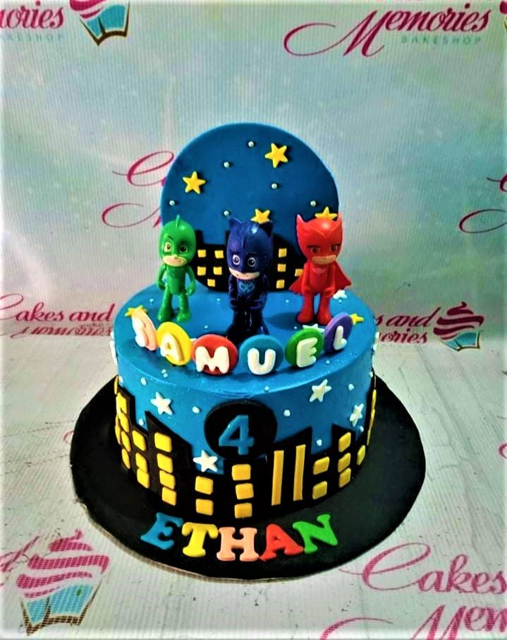 PJ Masks Two Tier Cake | Birthday Celebration Cakes for Kids | CakeTalk  Dubai