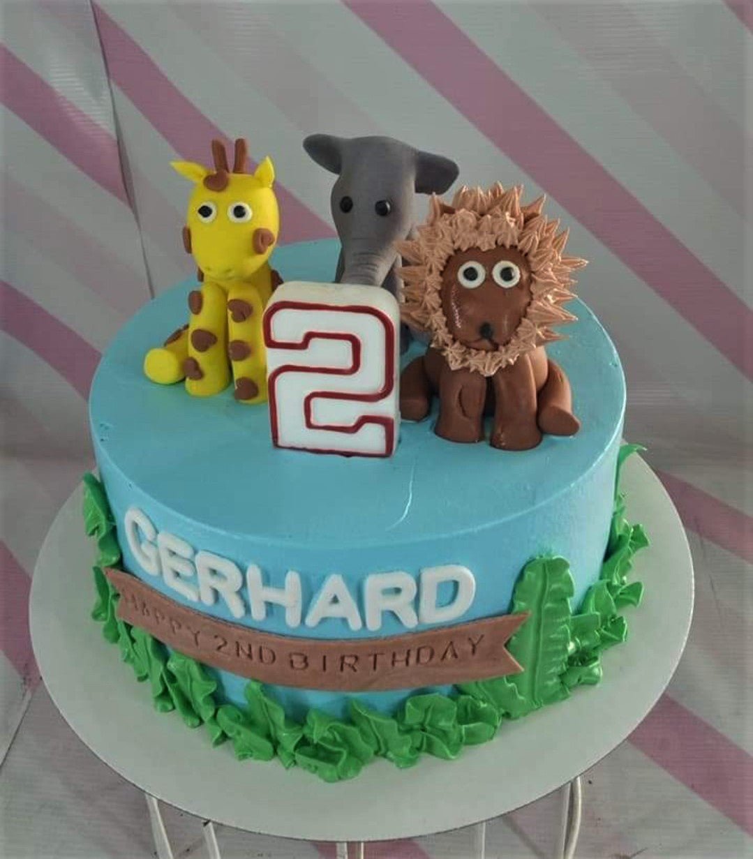 1 layer, 1 tier, 1layer, 1tier, animals, baby, Birthday Cakes, Customized Cakes, Elephant, Giraffe, Great for 1st Birthday Cakes, jungle, Lion, Non Rush, NonRush, one,  safari, Sheet3, wild life