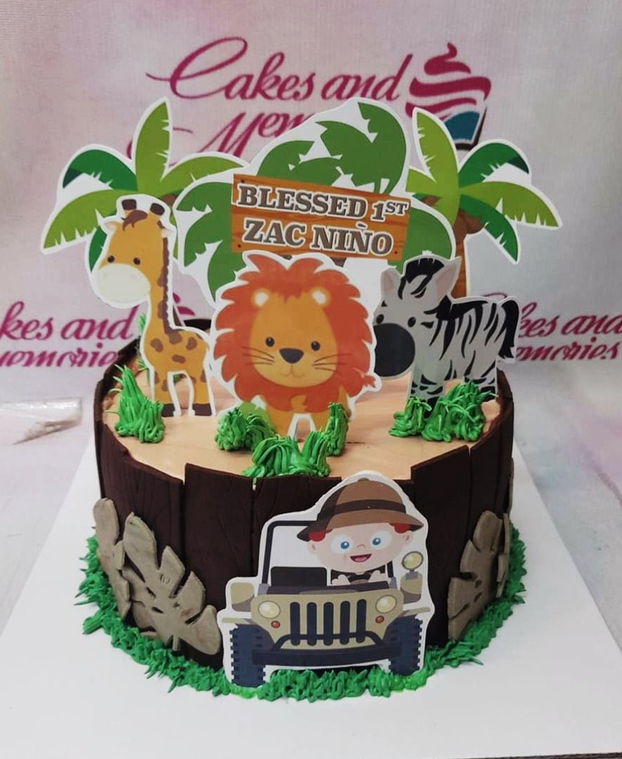 Jungle Theme Tier Cake | bakehoney.com