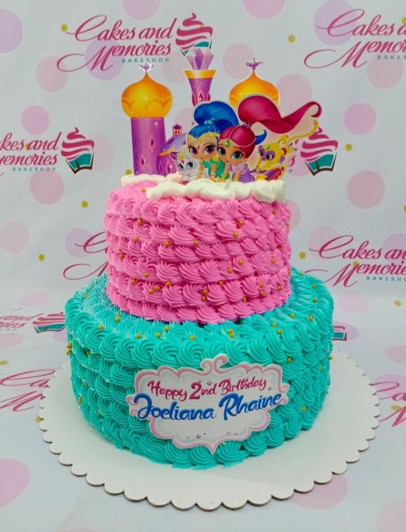 Shimmer and Shine Cake - 1101 – Cakes and Memories Bakeshop