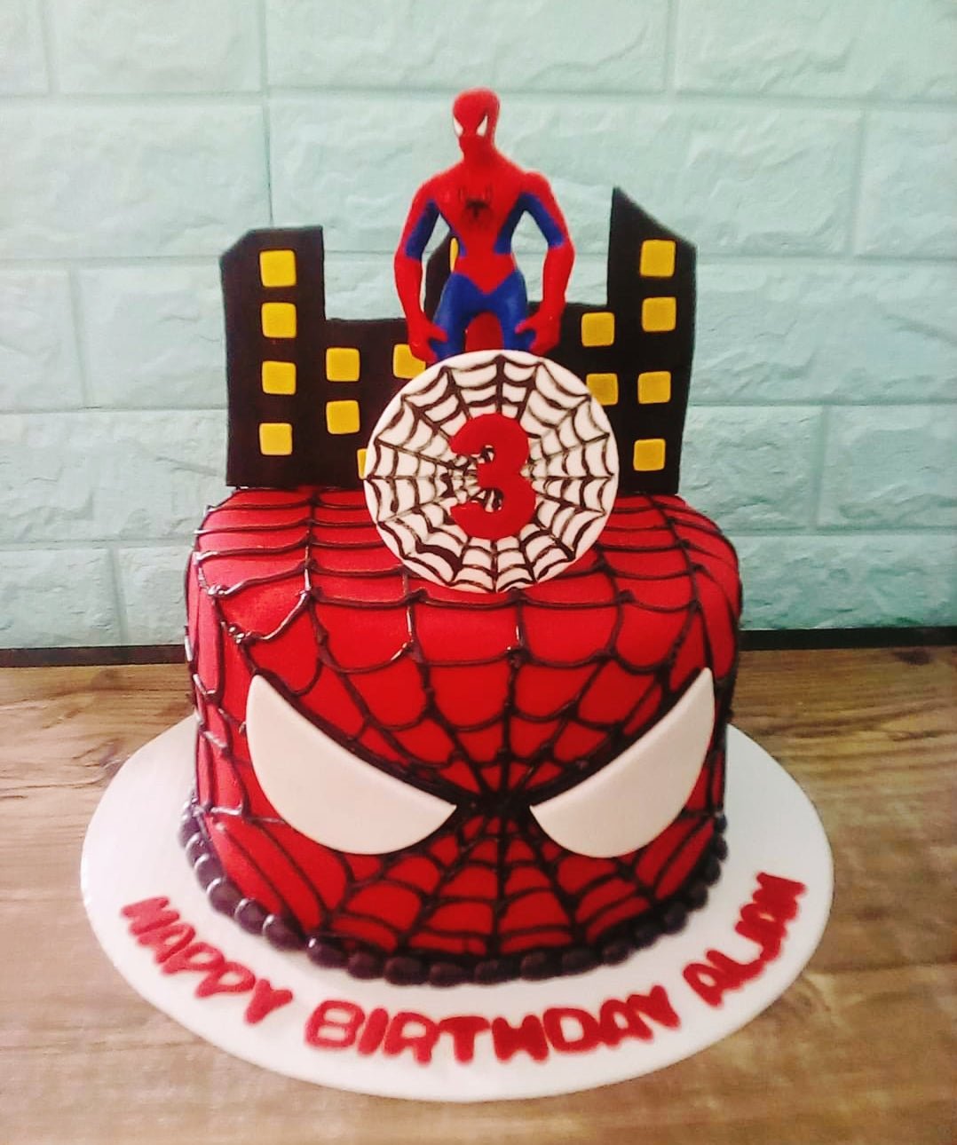 2-Tiered Spiderman Themed Party Cakes | Express Home Delivery