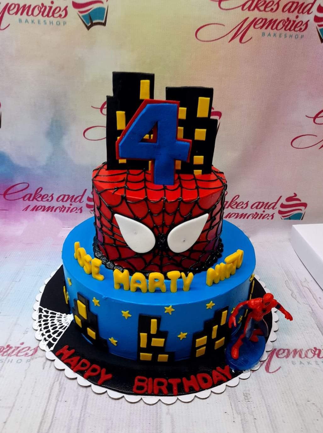 How to Make A Spiderman Cake (with Homemade cake and Frosting)