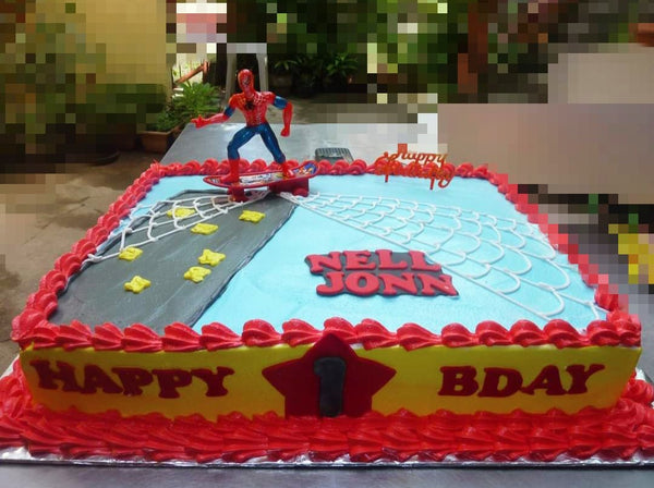 20+Spiderman Birthday Cake Ideas : Two Tier Cake | Spiderman birthday cake,  Marvel cake, Birthday cakes for men