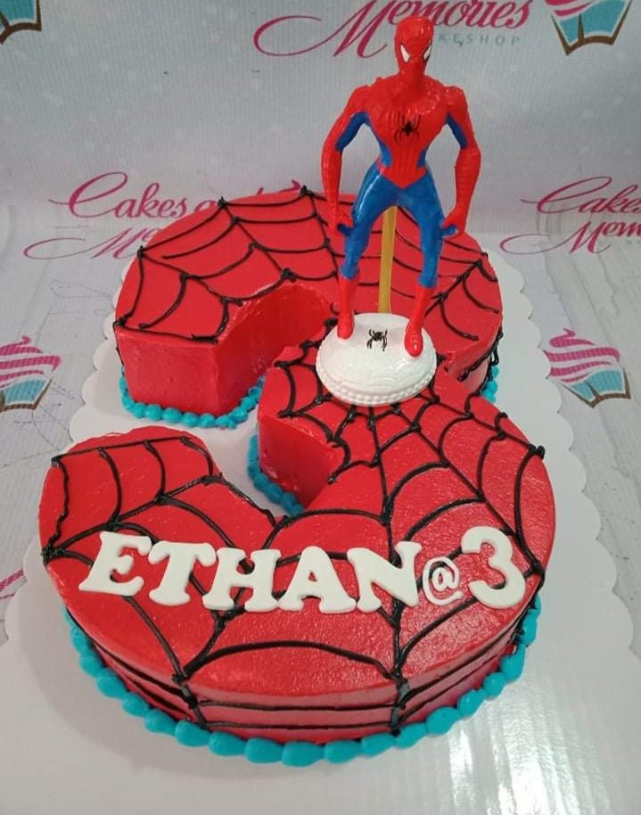 25 Spiderman Birthday Cake Ideas To Thrill Every Child : Spider Web Red Spiderman  Cake